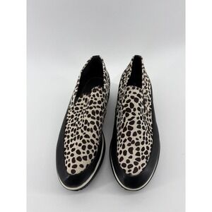 Donald Pliner Lizzee Cheetah Hair Calf Sneaker Bone/Black, Women 10, NWOT